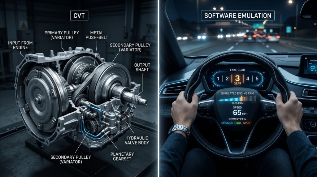 The CVT / "fake gears" myth