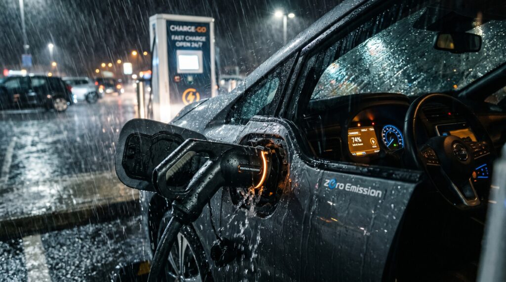 Charging Safely in Rain and Heat
