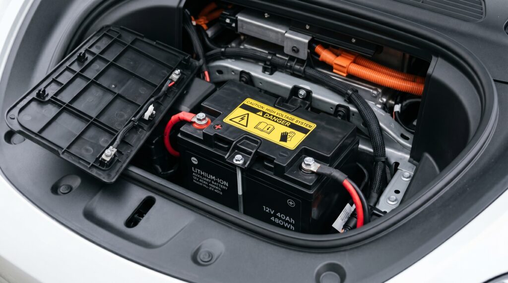 electric car secondary lead acid battery life and EV auxiliary battery replacement