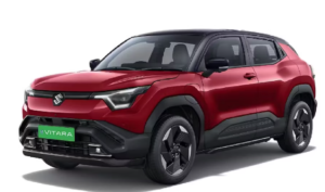Maruti Suzuki e-Vitara Opulent Red with Bluish Black Roof