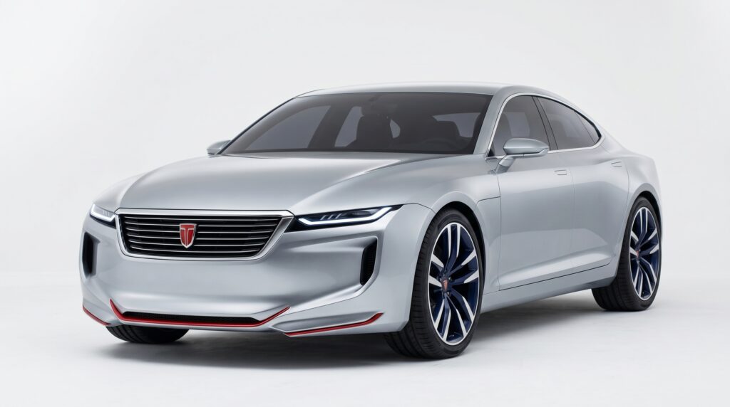 Triton EV N4 Sedan EV Red Front View