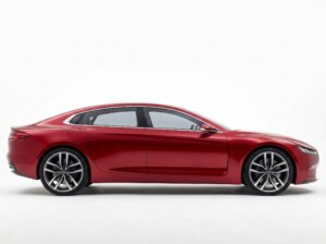 Triton EV N4 Sedan EV Red Side View