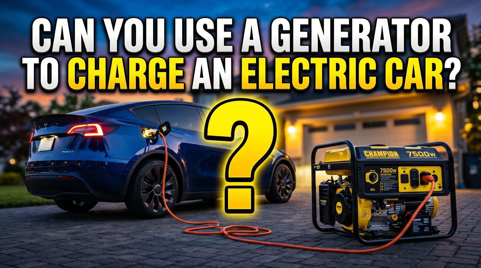 Can You Use a Generator to Charge an Electric Car?